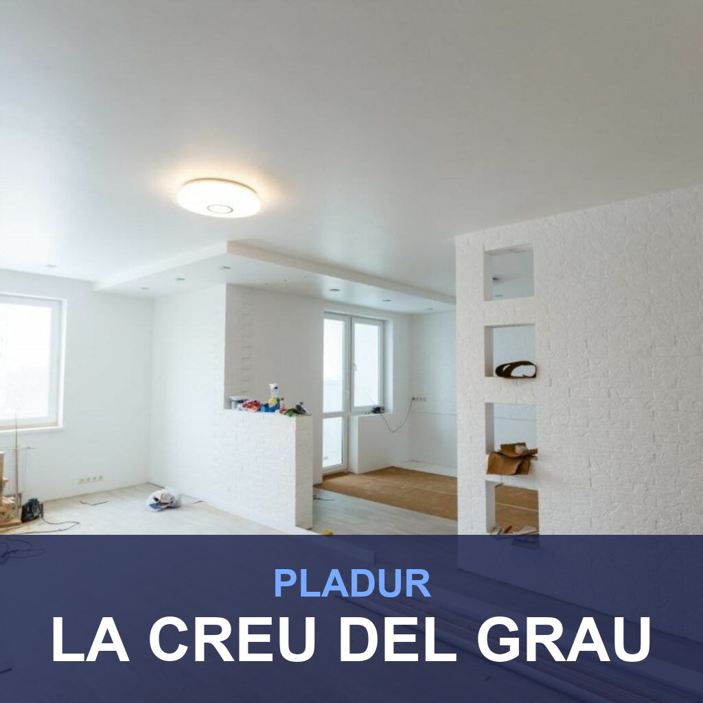 Pladur en La Creu del Grau: tabiques, techos y trasdosados